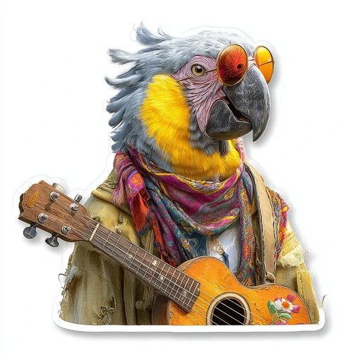 Papagei hippie 9x9 - papagei,