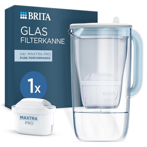 Wasserfilterkanne glas blau - wasserfilterkanne,