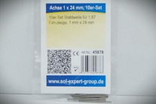 Sol-Expert 45878 Achse 1 x 24 mm 10 Stück geeignet z.B. Faller Car HO NEU OVP