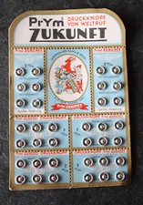 PrYm´s ZUKUNFT Metallknopf, Druckknopf von Weltruf,Wappen Fam. Prym,7 mm, 36 St.