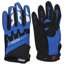 Motocross Handschuhe Motorrad Kinder Moto Cross Downhill Bike MTB AERO blau