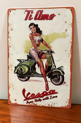 Vespa retro blechschild kult - vespa,