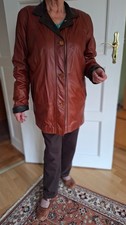 Superweiche Damen Lederjacke M, ca 40/42, braun, dekorativ gefüttert, kaum getra