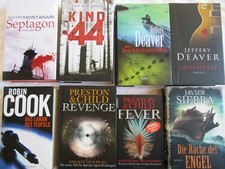 Krimi-Thrillerpaket 8 Bände, Preston/Child, Deaver, Cook, Montari, T.R. Smith