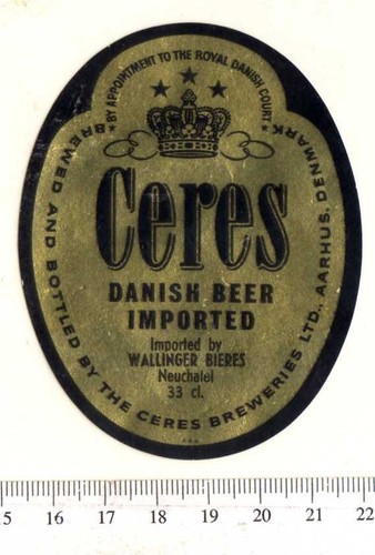 Dänisches bieretikett ceres - bieretikett,