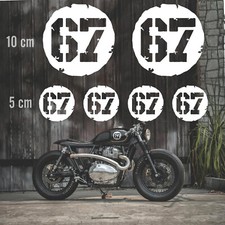 6 x nummern für Motorrad