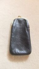 altes Brillenetui,Geldbeutel, gefüttert, Clipverschluß,60er Jahre,Leder, RETRO