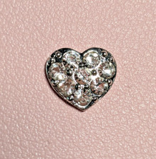 Floating Charms Herz Strass, schwebende Mini Charms - Medaillon Magnet