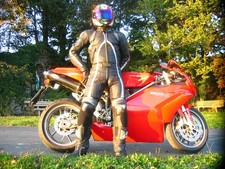 Dainese Lederkombi T-Age Gr.46 Race suit only black  leather  US/GB Size 36 men