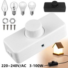 Schnurdimmer stufenlos Drehdimmer 230 V 3-100 W Leuchtmittel LED Dimmschalter