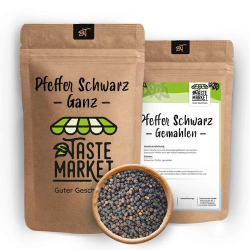 Pfeffer ganz schwarz ganze - schwarz, |