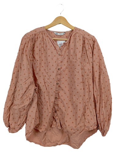 Zara damen bluse m rosa - zara,