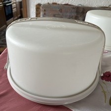 Alter TUPPERWARE 1256-1 KONDITOR GROSSER TORTENBEHÄLTER mit Henkel