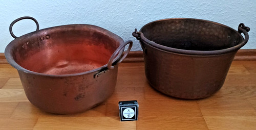 Alte töpfe kessel - töpfe, messing