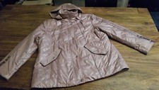 Gesteppte Damenjacke mit Kapuze von MISI Größe XL, in Beige - Glanzoptik
