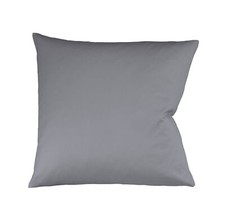 2 Stück Fleuresse Mako-Satin Kissenbezüge 40x40 cm uni mit RV DP