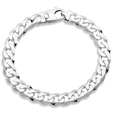 Panzerarmband 9mm Massiv 925