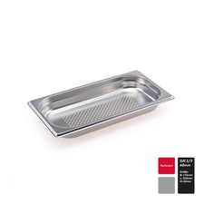 GN Behälter Gastronorm Edelstahl perforiert gelocht 1/3 40mm