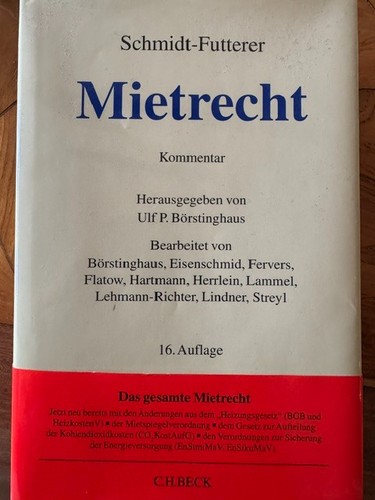 Mietrecht schmidt futterer - mietrecht,, schmidt-futterer