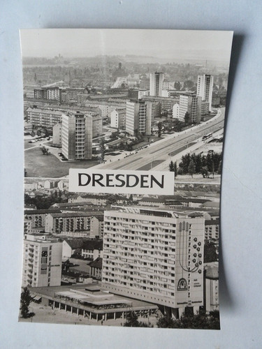Dresden luftbild hochhaus - ak,