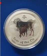 10 oz Lunar II  Ochse 2009  Stempelglanz in Originalkapsel Nachlassauflösung