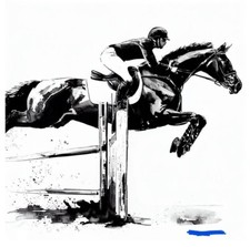 Schönes Kunstwerk mit Pferd