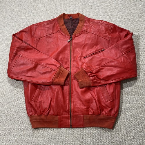 Vintage leder bomberjacke - vintage,
