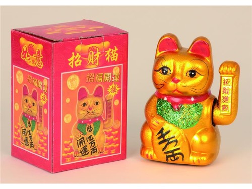 Chinesische glückskatze mit - glückskatze,
