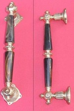 Gründerzeit Jugendstil  Stossgriff  Messing poliert  #27-M