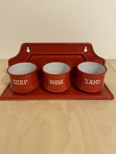 Emaille Wandhalter Rot Sand