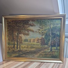 Ölbild mit Rahmen.  in