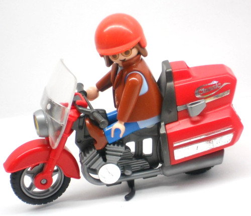 Biker mit motorrad - , motorsport