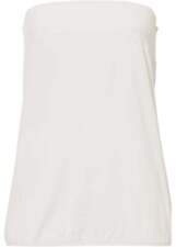 Bandeau-Top Gr. 44/46 Weiß Damen Sommertop Shirt Bluse Tunika Oberteil Neu*