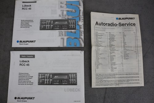Blaupunkt radio lübeck rcc45 - lübeck,