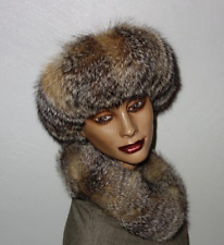 Griesfuchs Pelz Stirnband Silberfuchs Echtfell Haarband Fuchs Schal Fox Fur Sky