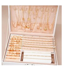 44 teile  Armband Halskette Ohrringe Ring   Gold Geschenk Schmuck Ohne Box