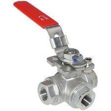 Edelstahl 3 Wege Kugelhahn