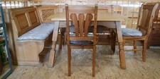 Hochw. Fichte Eckbankgruppe Truheneckbank Sitzgruppe Tischgruppe Tisch 2 Stühle