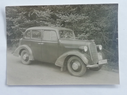 Alte fotopostkarte auto opel - fotopostkarte,
