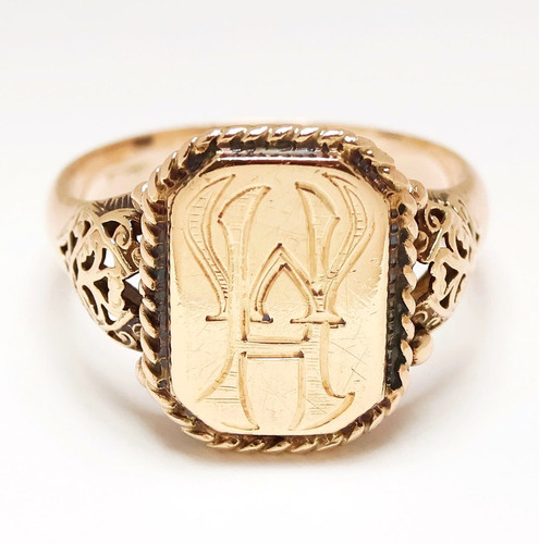 Antiker herrenring karat - herrenring,