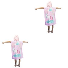  2 Stück Cartoon-Kapuzenhandtuch, großes, schnell trocknendes Badetuch mit