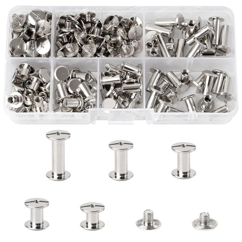 Buchschrauben set für leder - set,