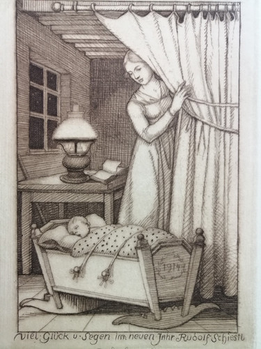 Original radierung von 1914 - radierung,
