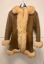 Damen Mantel Shearling Coat
