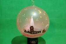 Weihnachtskugel Ø 15 cm Kunststoff rosa handbemalt