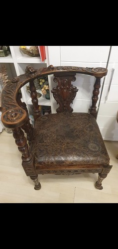 Antiker sessel geschnitzt - sessel,