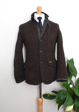 BARBOUR Walnut Tweed Lutz Sakko Gr. Small 36/38 Barkston Fleece gefüttert 46/48