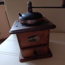 Antike  R. Z. Zassenhaus Holz Kaffeemühle - alte Mokkamühle Metallmahlwerk