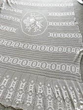 Sehr alte TAGESDECKE, Überwurf Bett, handgehäkelt, VINTAGE  3 m x 1,95 m
