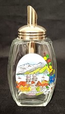 Zuckerstreuer Glas Teils Handbemalt H/B/T: 14,5x7,0x5,0 cm Gew. 239 Gramm